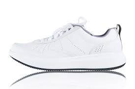White athletic shoe on a white background